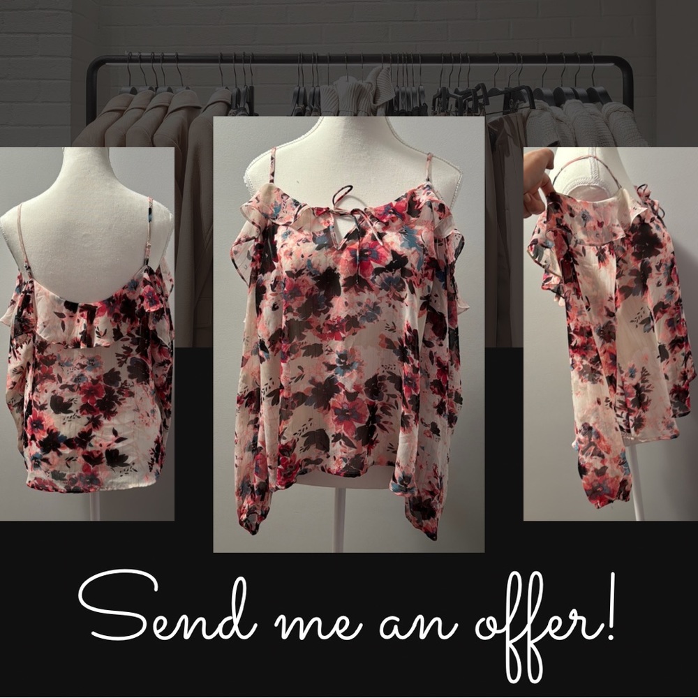 Woman’s Cold Shoulder Floral Blouse